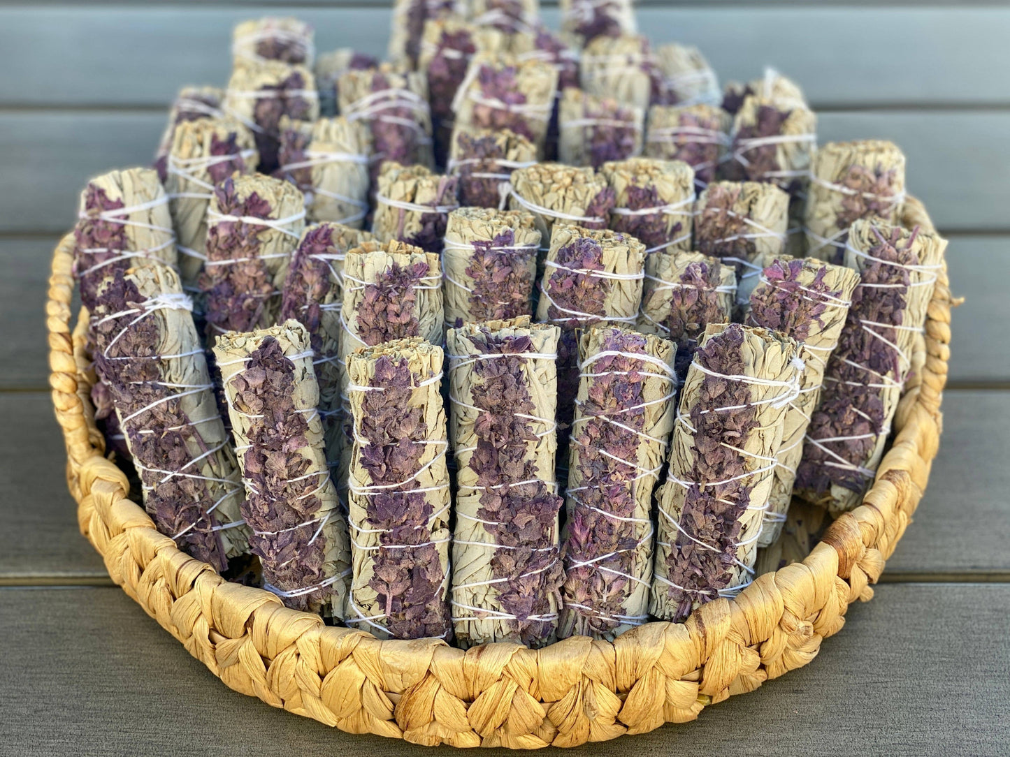 White Sage with Dried Lavender Smudge Stick