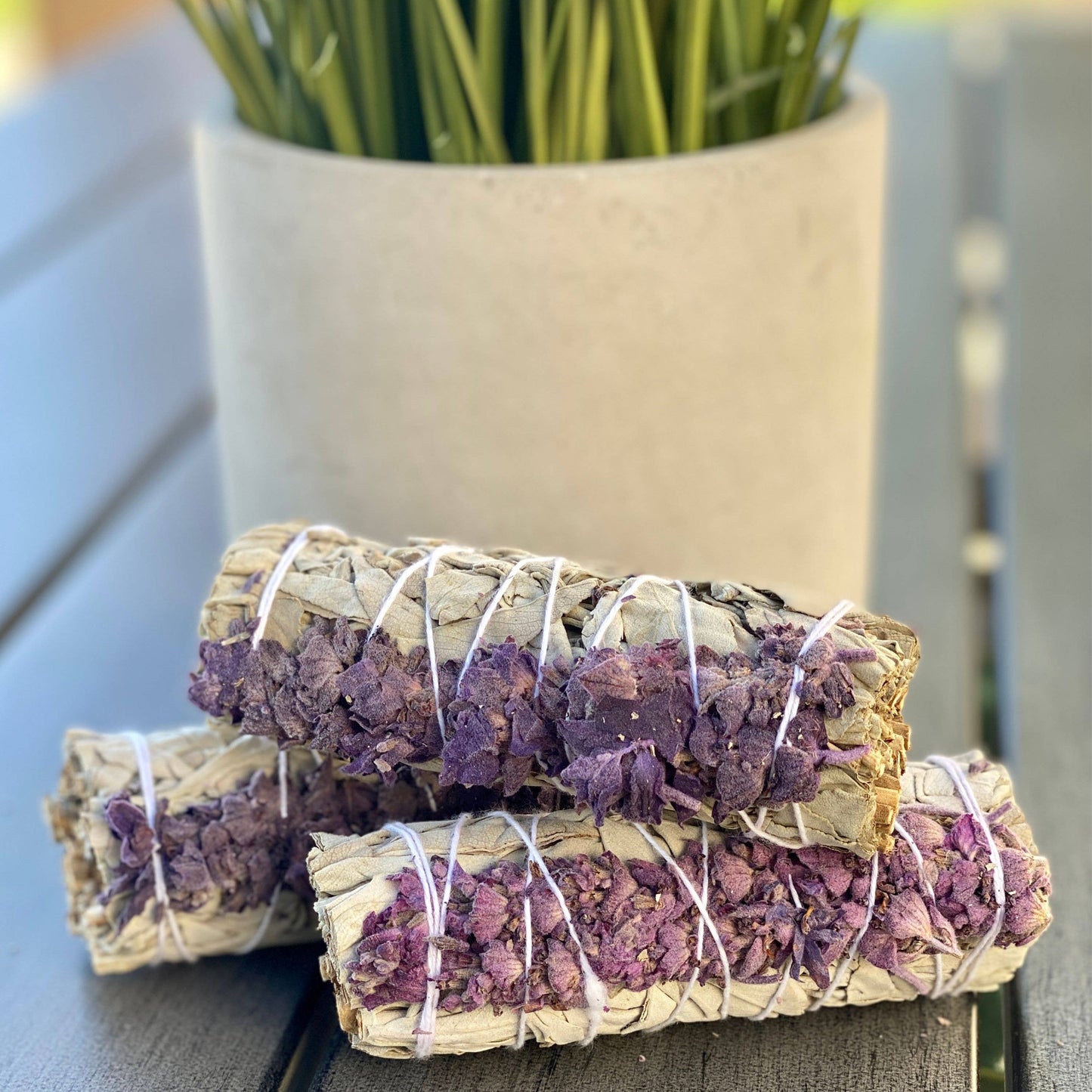 White Sage with Dried Lavender Smudge Stick