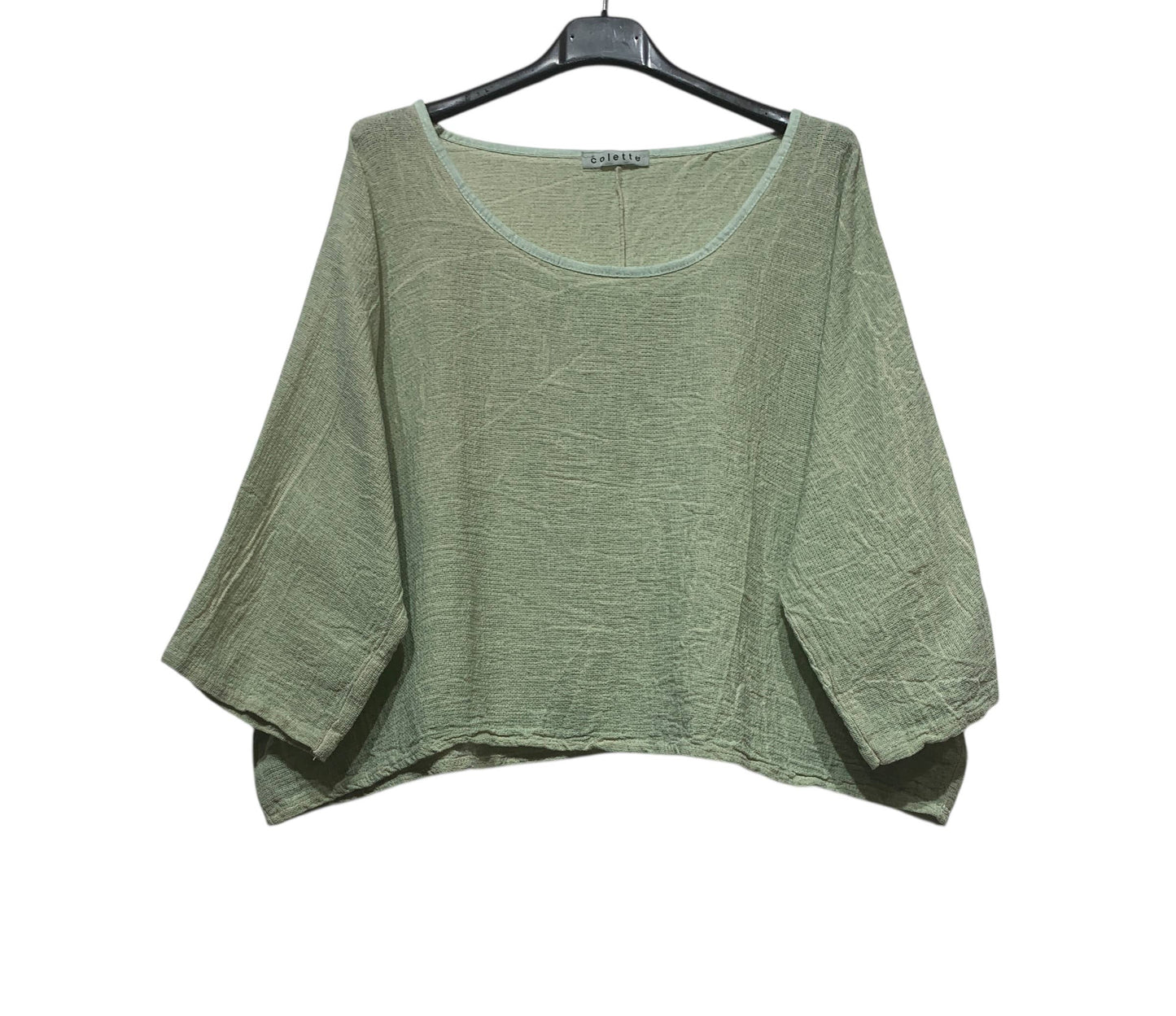 1973 INGRID WOMEN'S COTTON LINEN CROP TOP