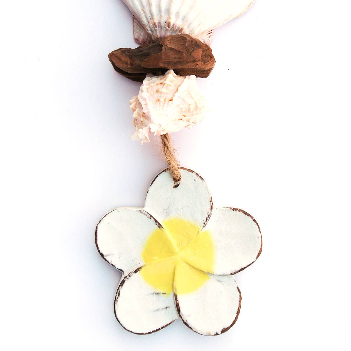 Tropical Flower Driftwood & Seashell Garland