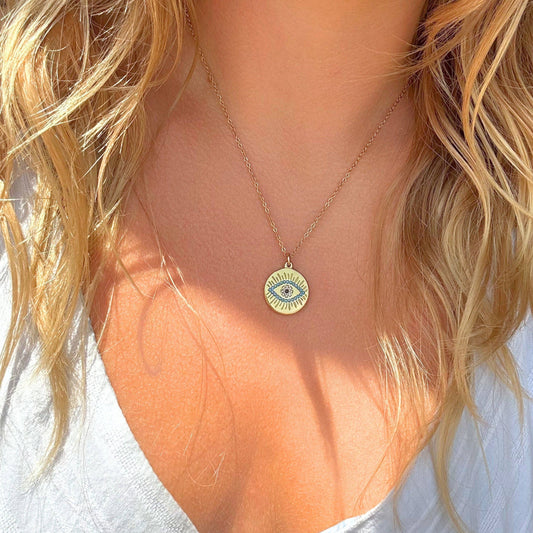 Shimmering Evil Eye Necklace