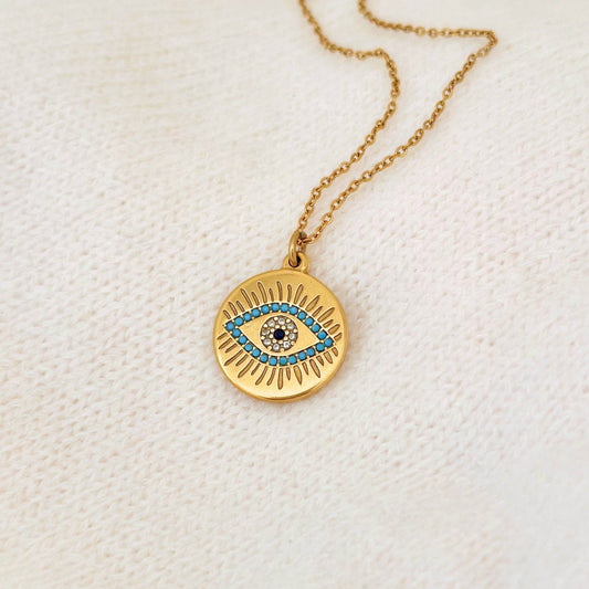 Shimmering Evil Eye Necklace