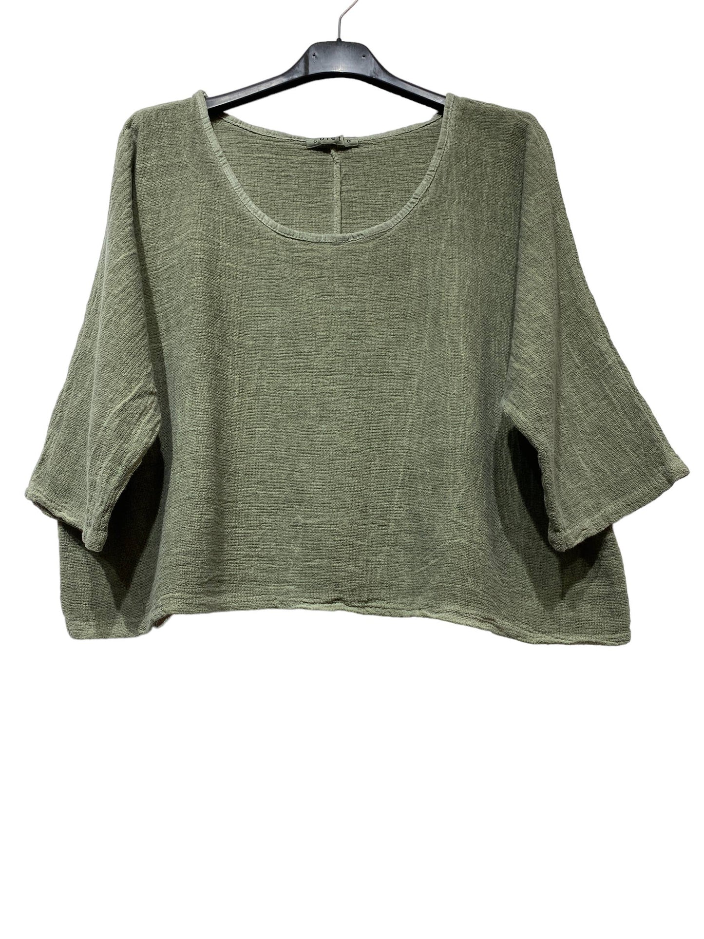 1973 INGRID WOMEN'S COTTON LINEN CROP TOP