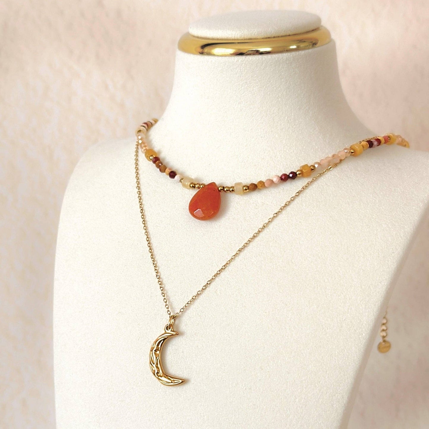 Orange Aventurine Sunroot Choker