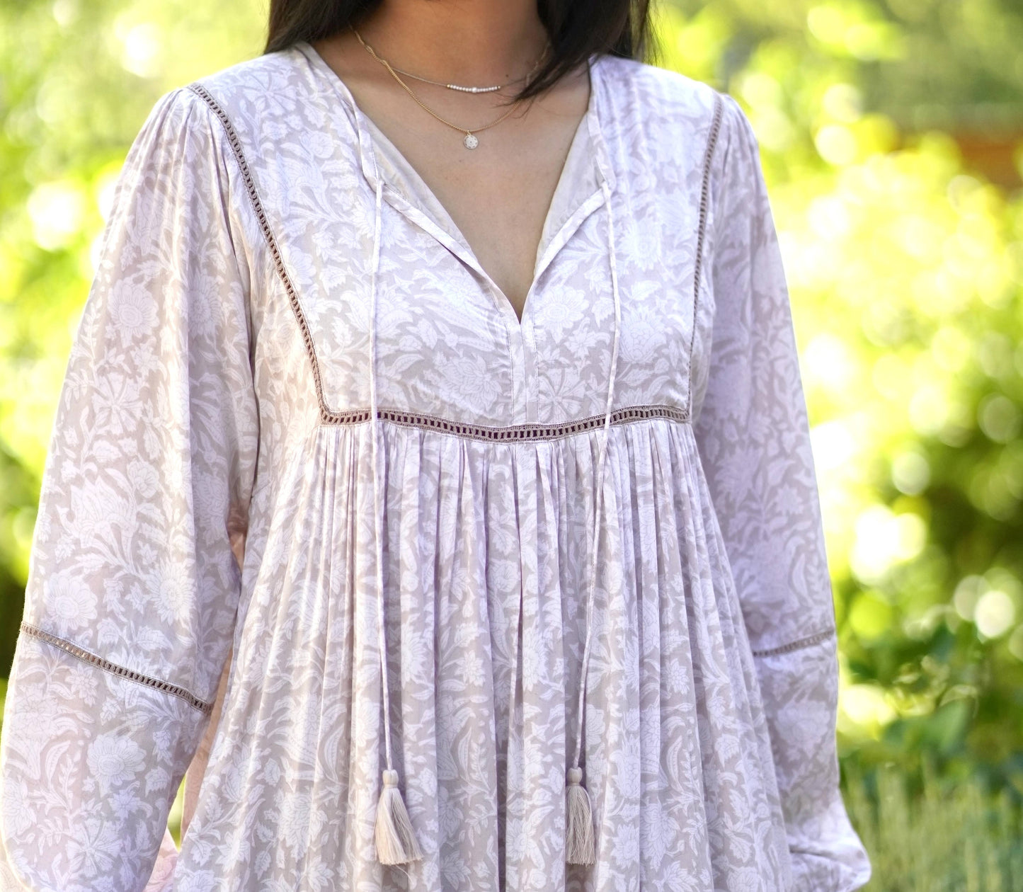 Vida Maxi Modal Dress Grey (Beige Grey)