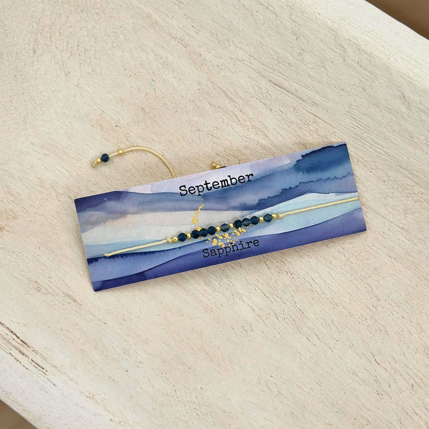 Birthstone Bracelet Gemstone Sets on Cards