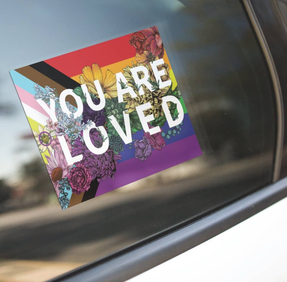 You Are Loved Sticker | LGBTQ Pride Gifts | Pride Flag Decal