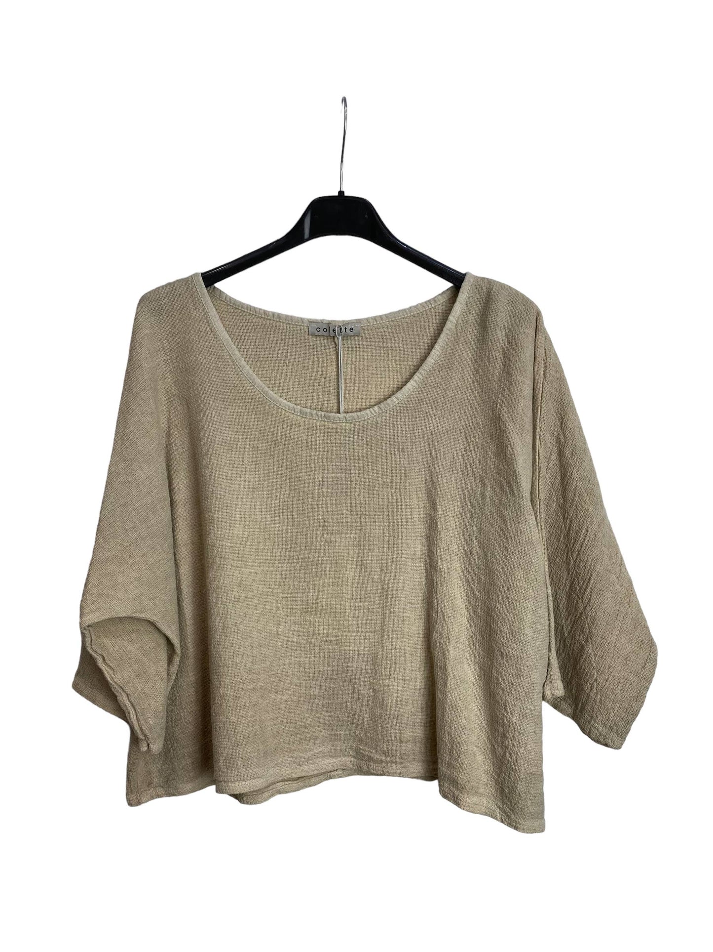 1973 INGRID WOMEN'S COTTON LINEN CROP TOP