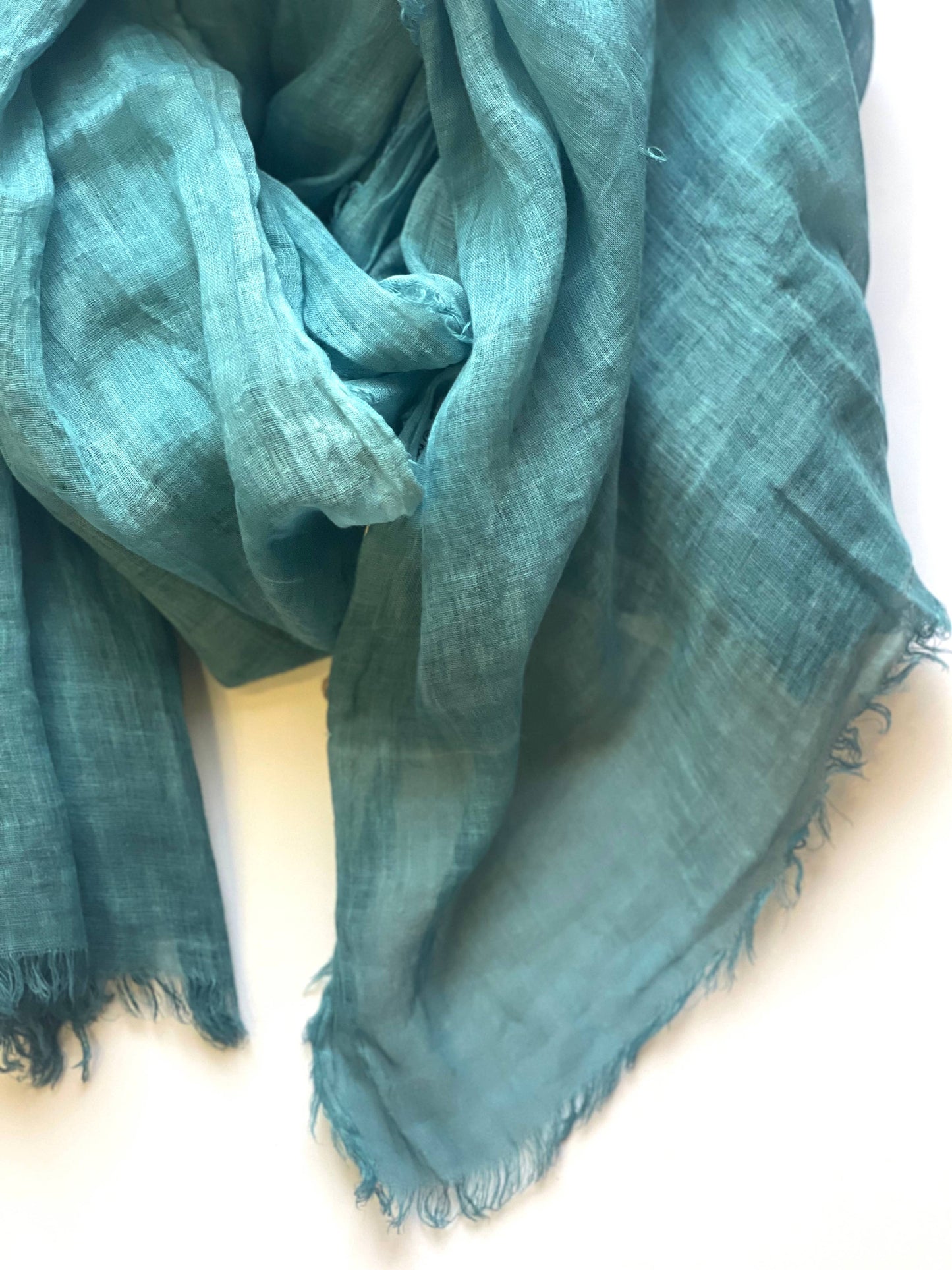 Stone Washed Cotton Scarf Teal