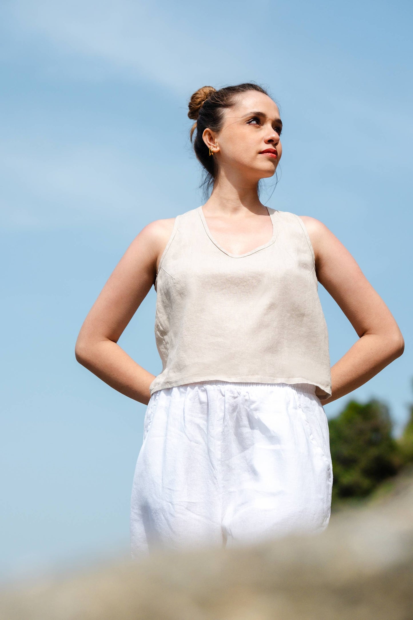 Crossed Back Tank Top