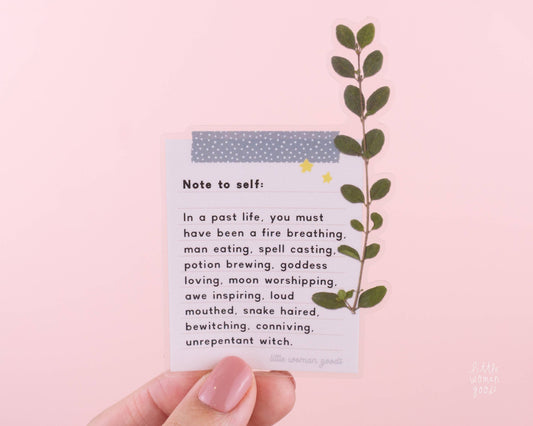 Motivational Witch Vinyl Sticker- Note to Self