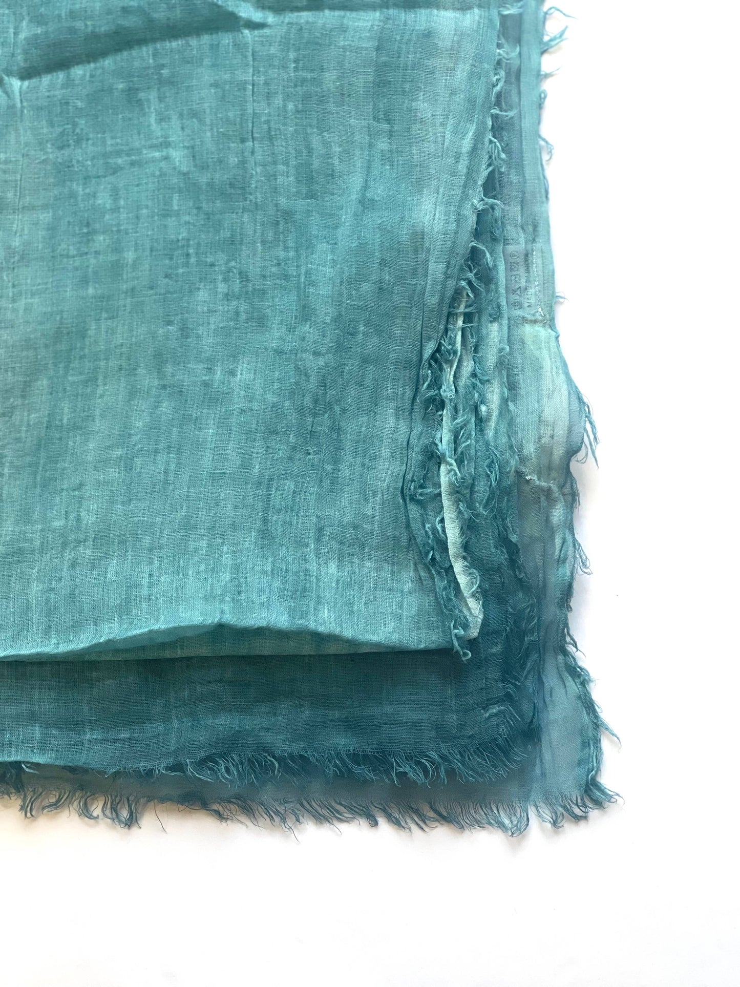 Stone Washed Cotton Scarf Teal
