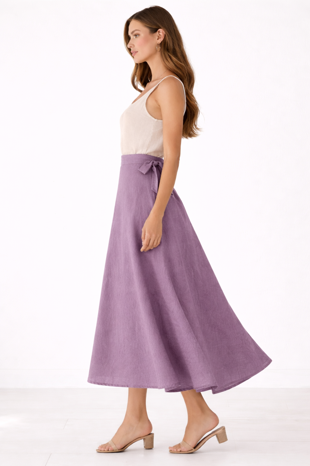 Organic Cotton Wrap Skirt (Lavender)
