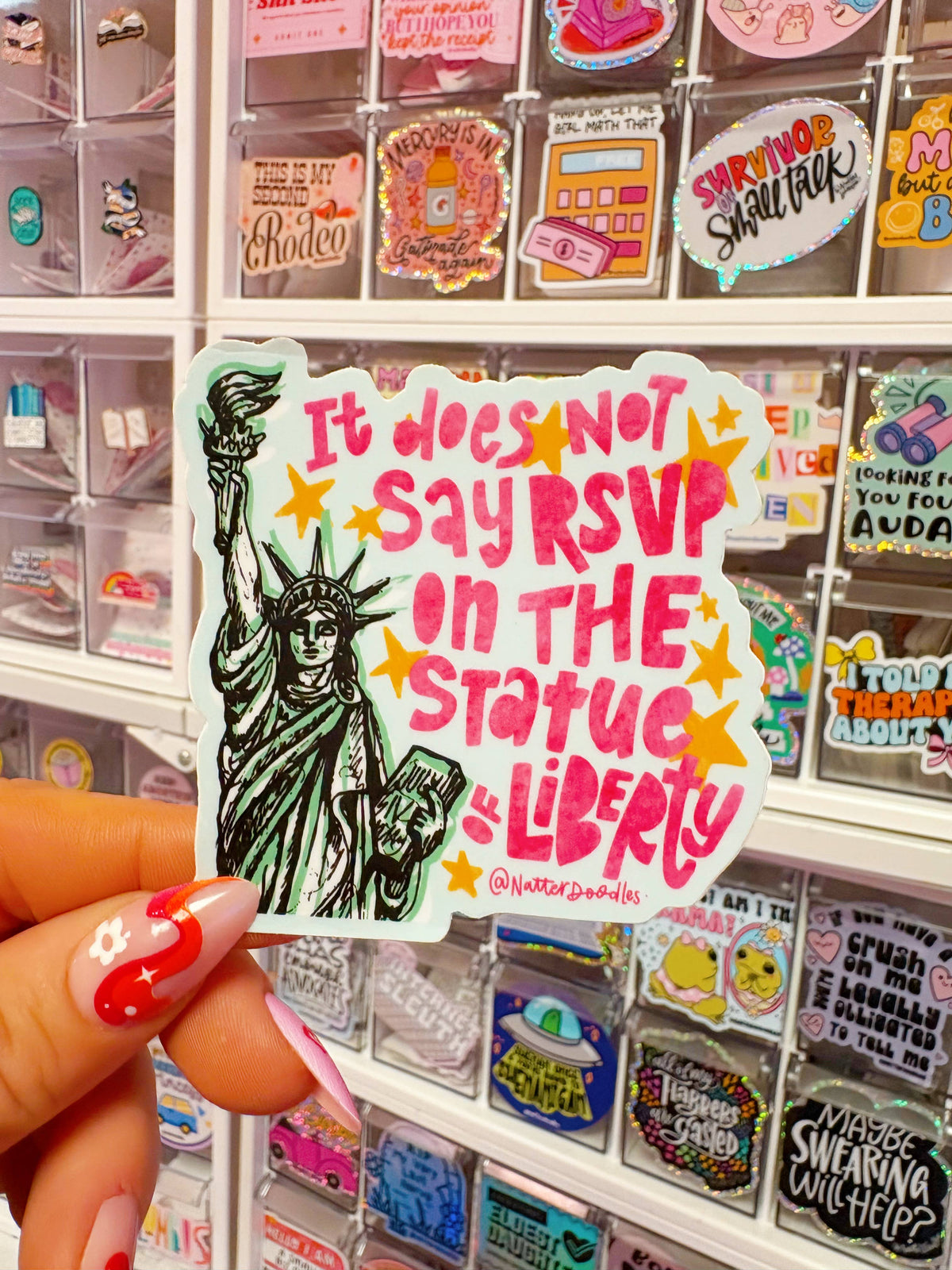 Does Not Say RSVP on the Statue of Liberty Clueless Sticker