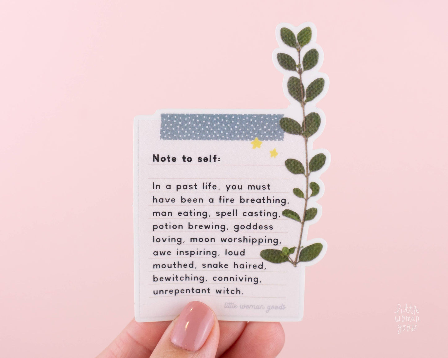 Motivational Witch Vinyl Sticker- Note to Self
