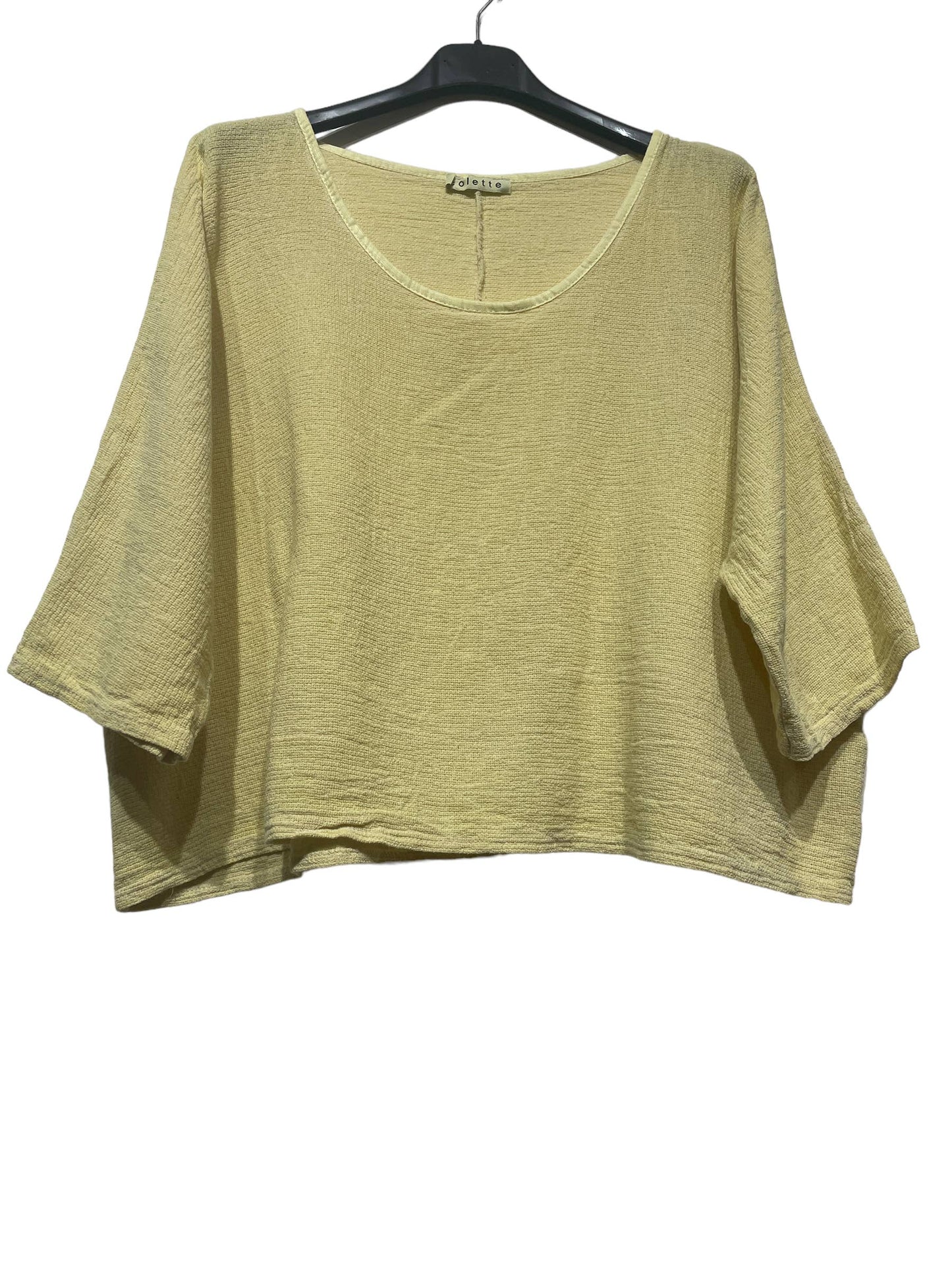 1973 INGRID WOMEN'S COTTON LINEN CROP TOP