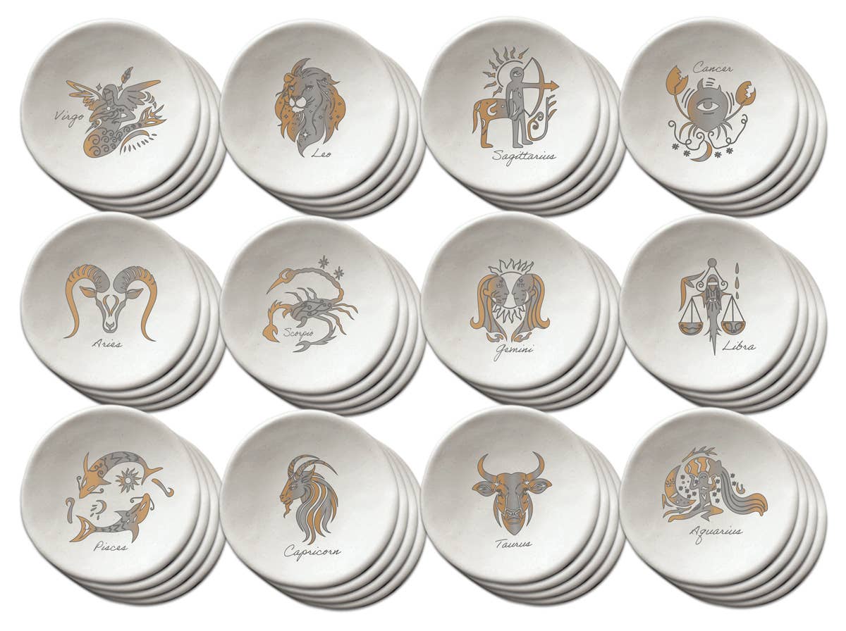 Round Dish: Zodiac & Astrological signs