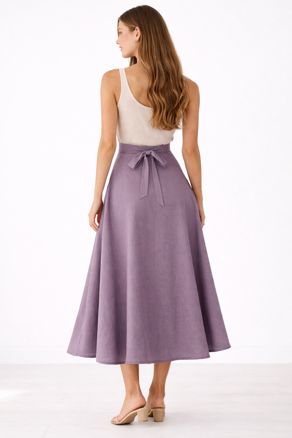 Organic Cotton Wrap Skirt (Lavender)