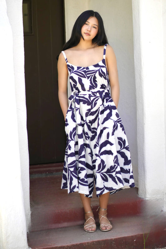 Adelia Jumpsuit White Navy