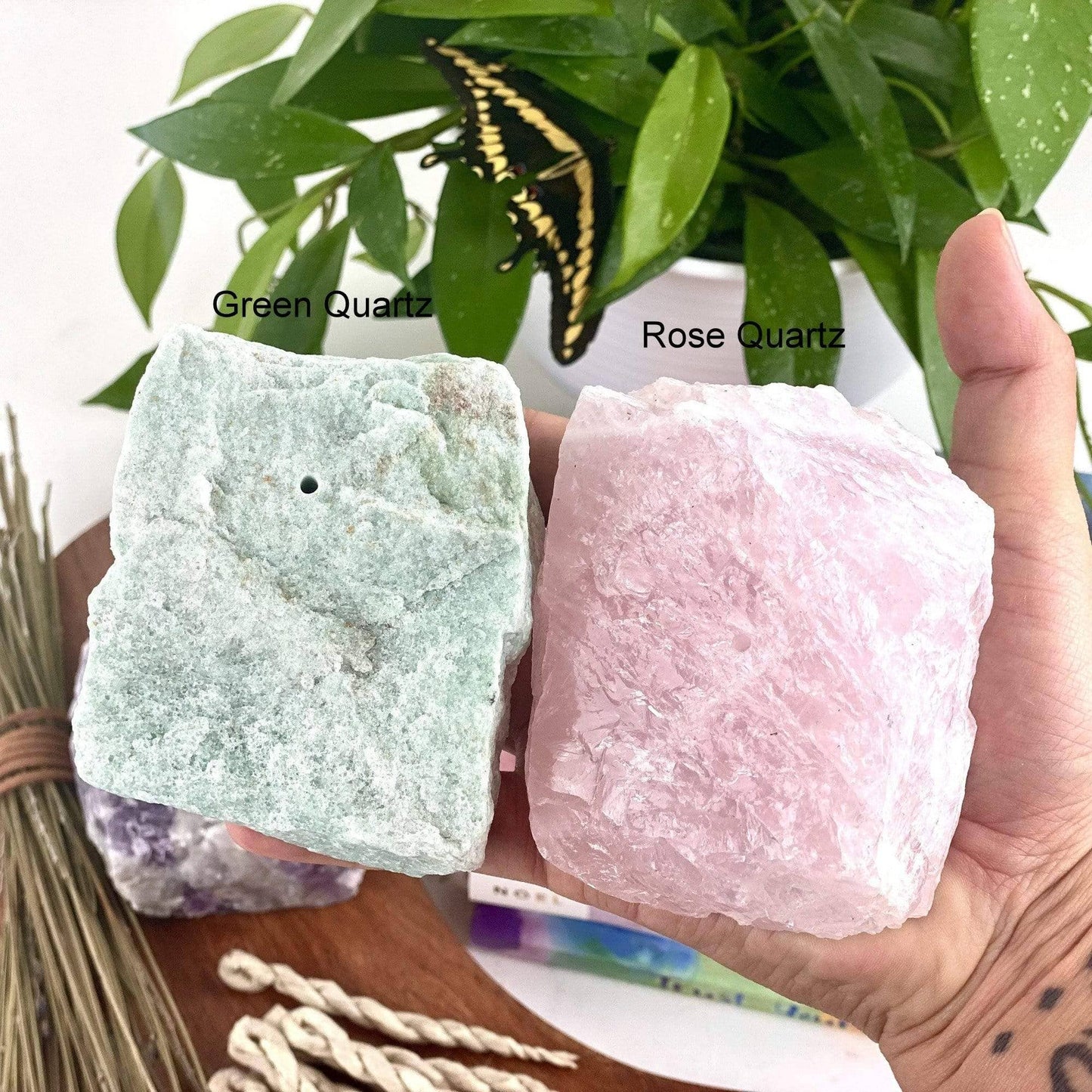 Rough Stone Crystal Incense Holder
