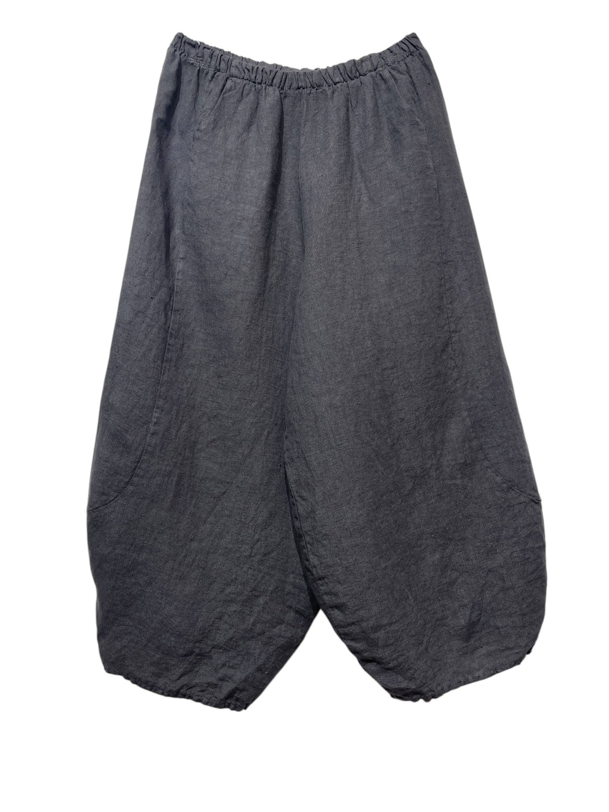 Solid Linen Balloon Pants with Elasticated Waist | Multiple Color Options