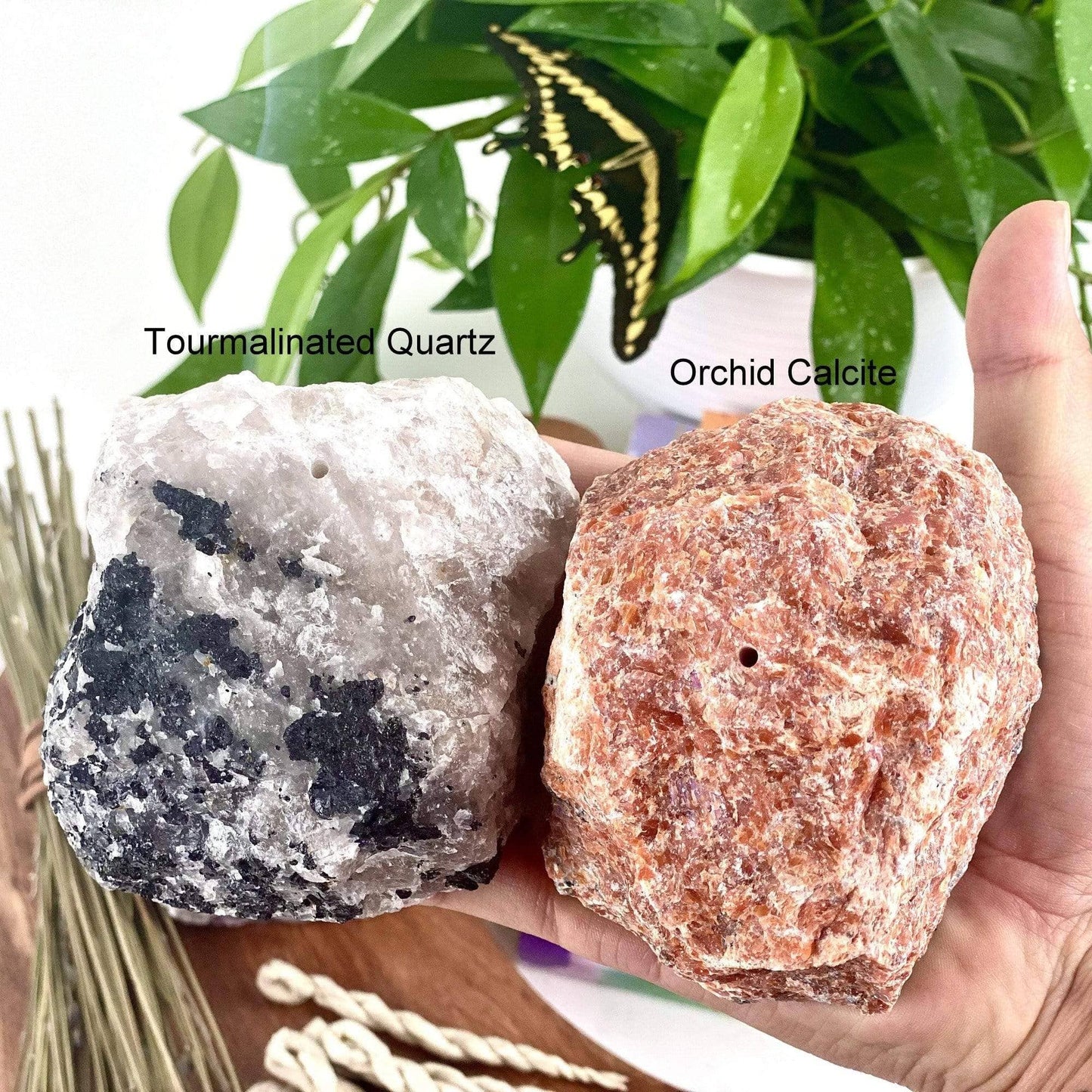 Rough Stone Crystal Incense Holder