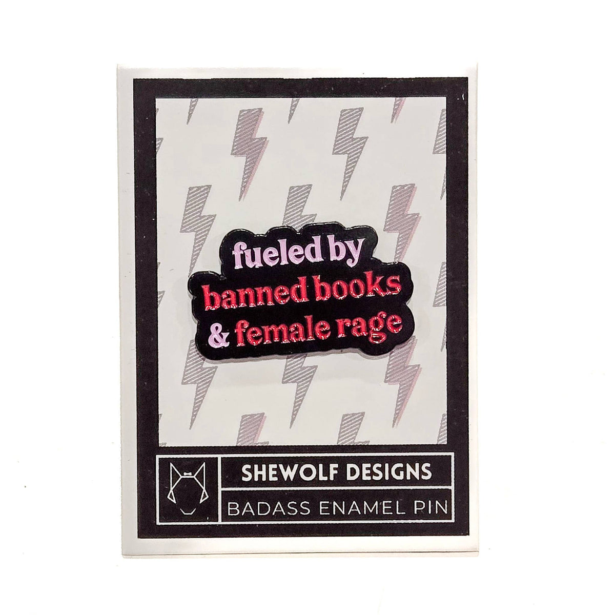 Pin: Fueled by Books & Female Rage — Bookish Feminist Lapel