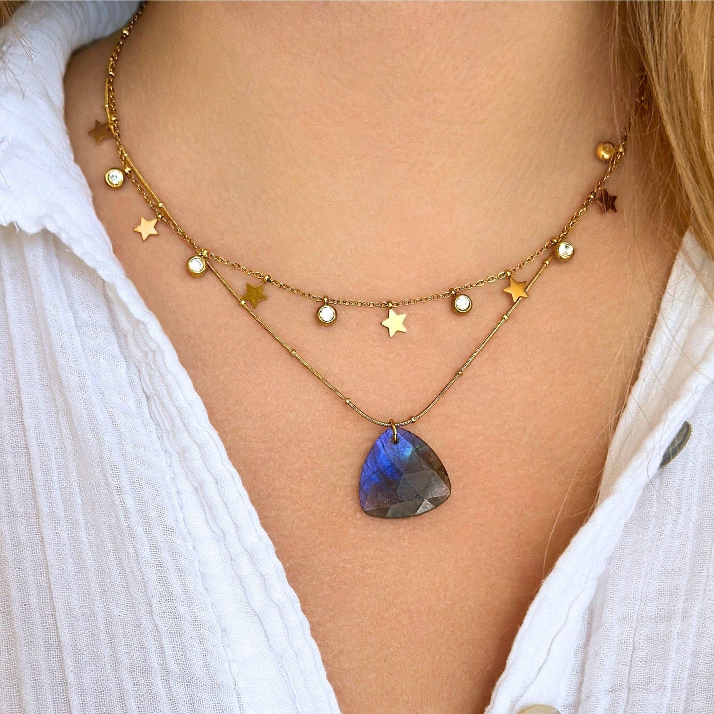 Stardust Layering Necklace – Celestial Waterproof Jewelry