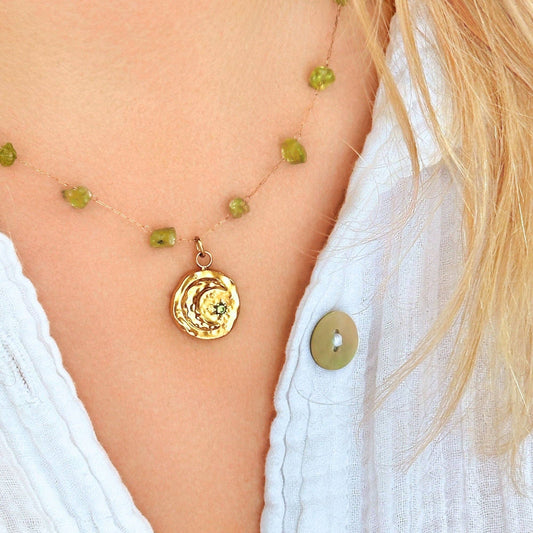 Peridot Lunar Necklace