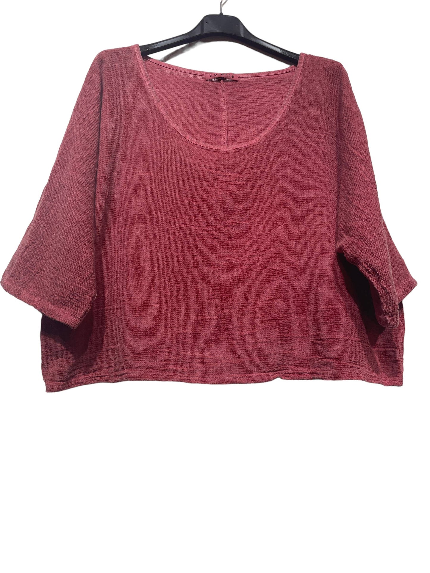 1973 INGRID WOMEN'S COTTON LINEN CROP TOP