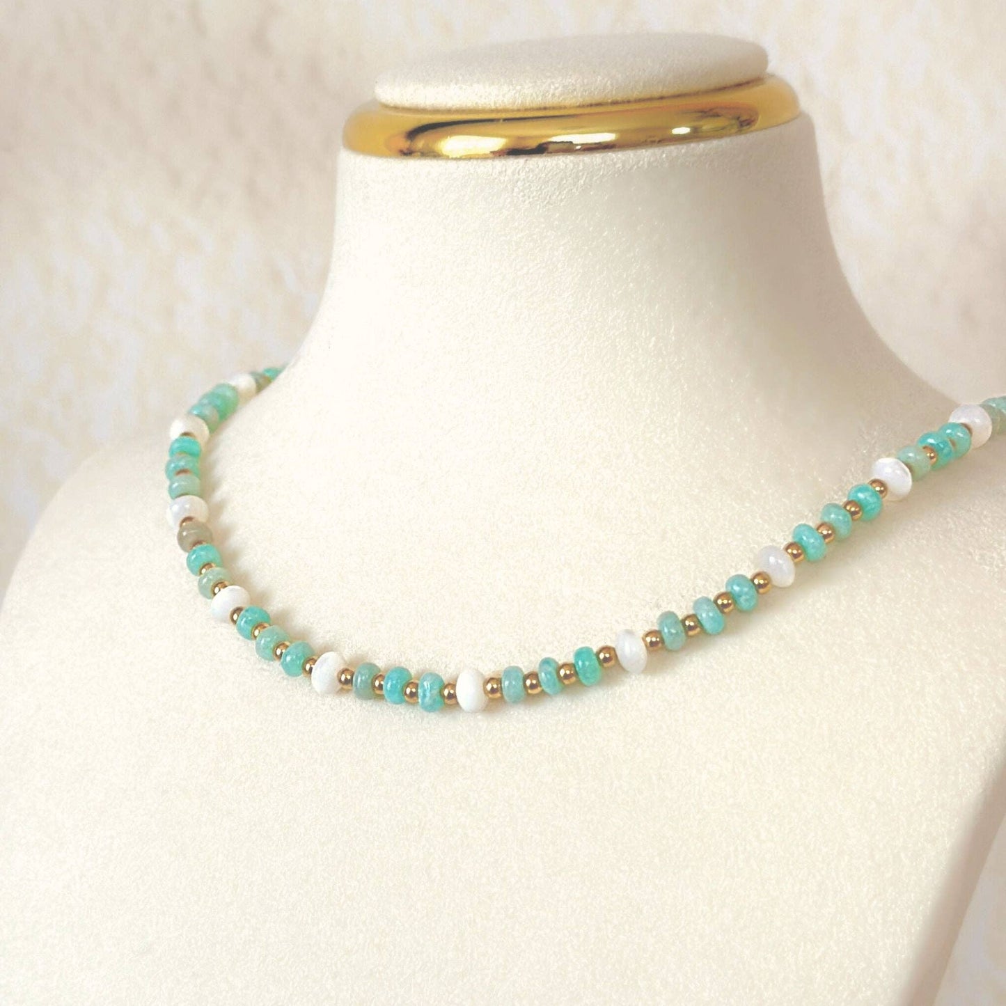 Amazonite Shell Energy Choker