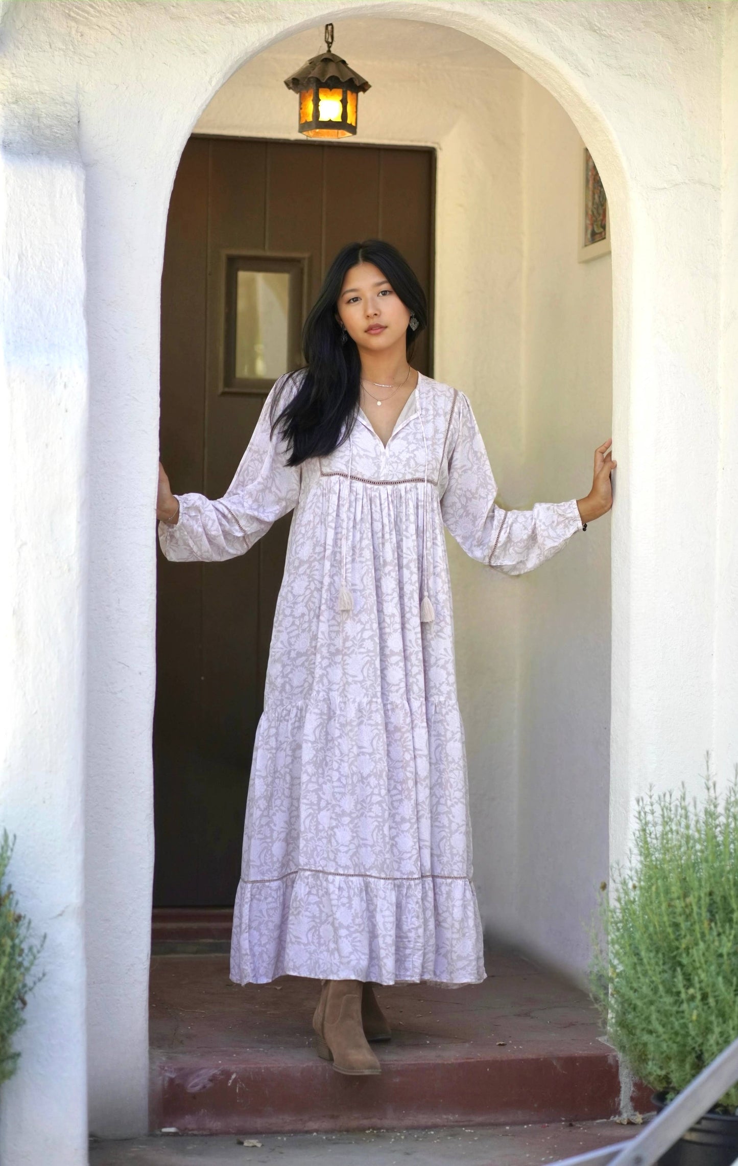 Vida Maxi Modal Dress Grey (Beige Grey)