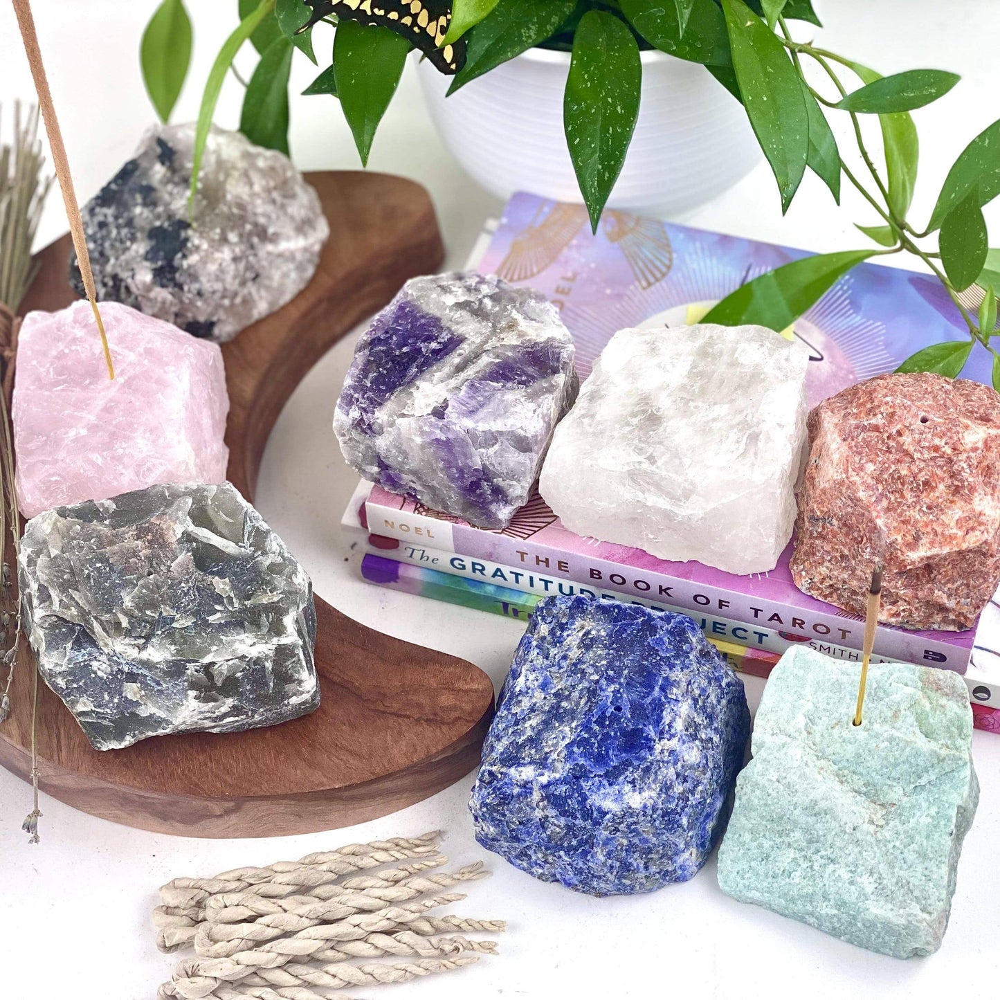 Rough Stone Crystal Incense Holder