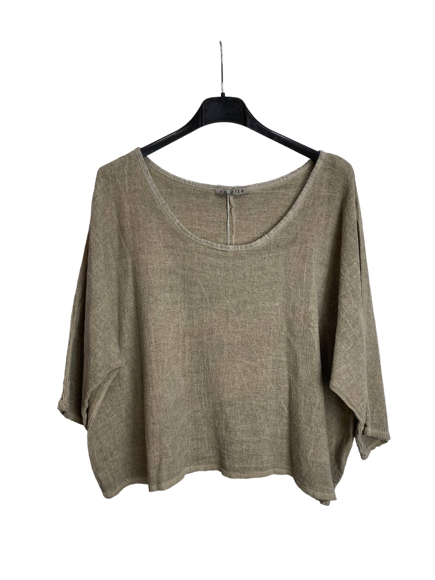 1973 INGRID WOMEN'S COTTON LINEN CROP TOP