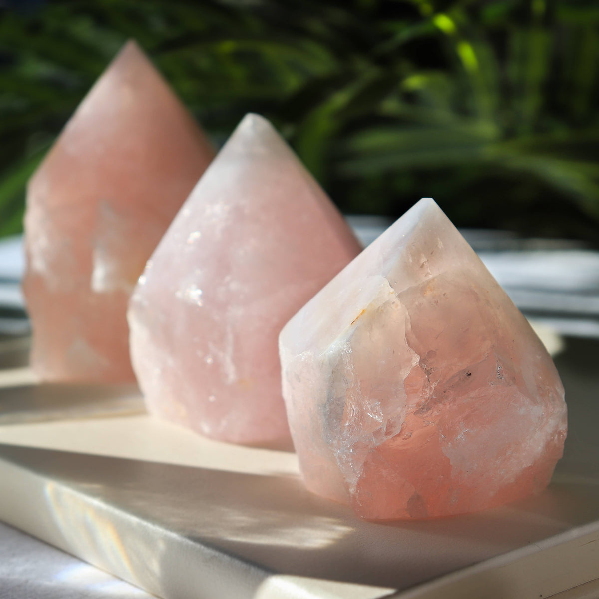 Rose Quartz Point Base Cut