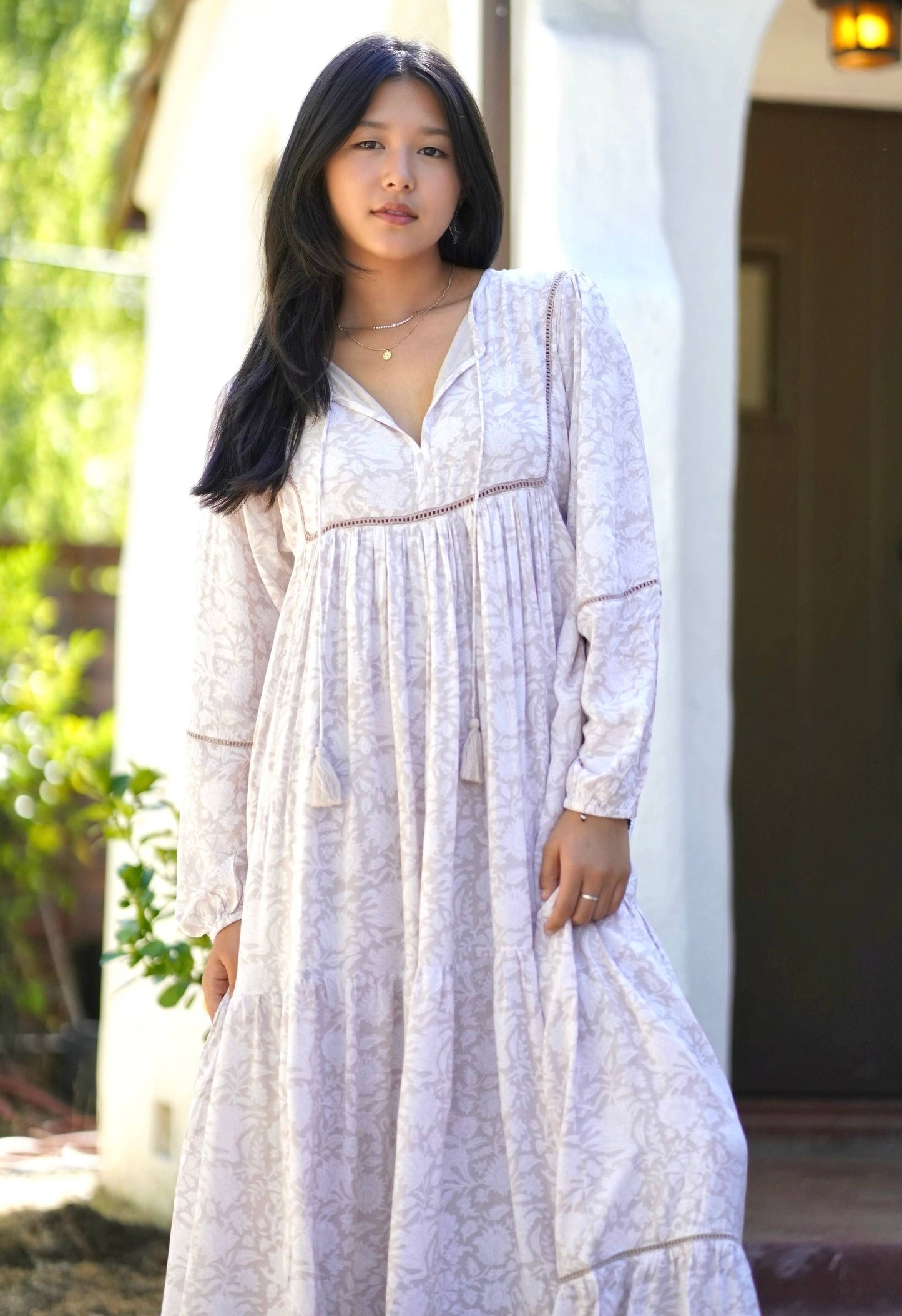 Vida Maxi Modal Dress Grey (Beige Grey)