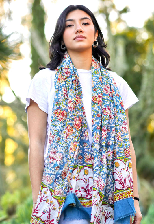 Nila Scarf/Sarong Large Teal