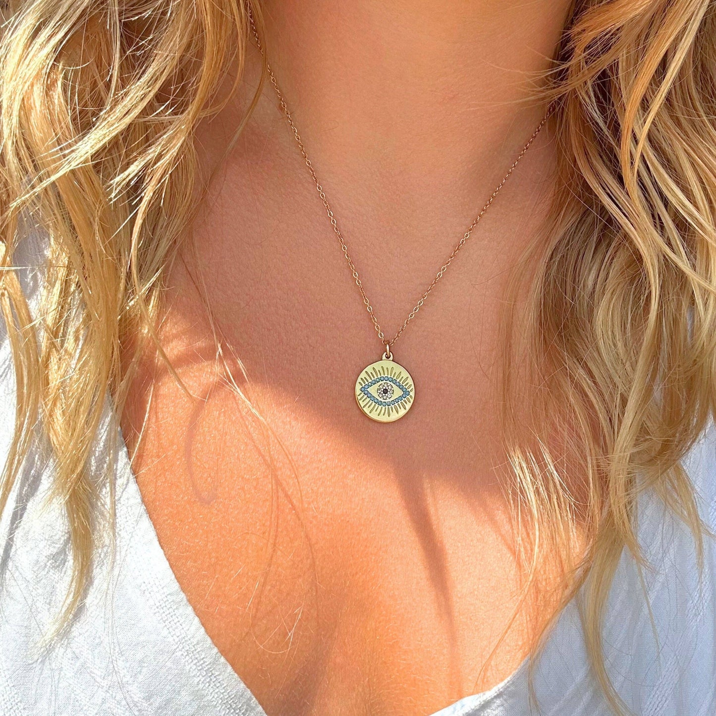 Shimmering Evil Eye Necklace