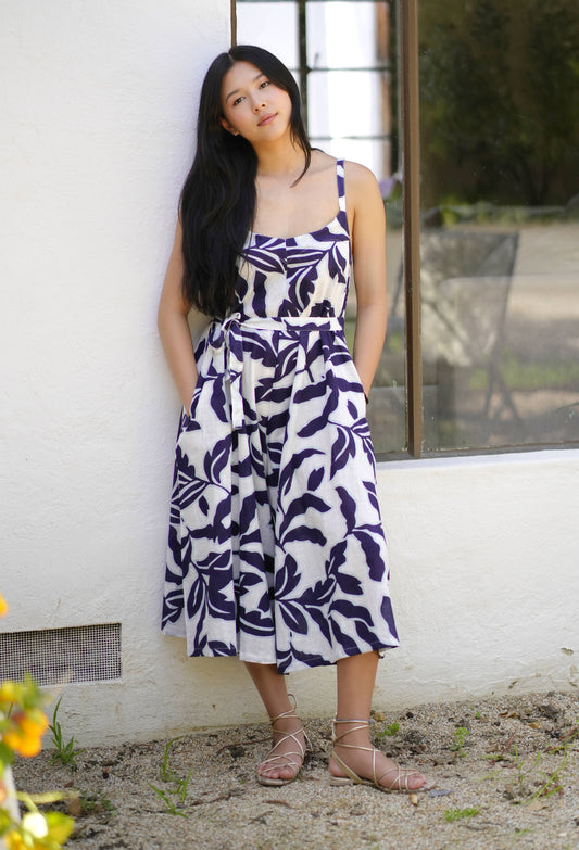 Adelia Jumpsuit White Navy