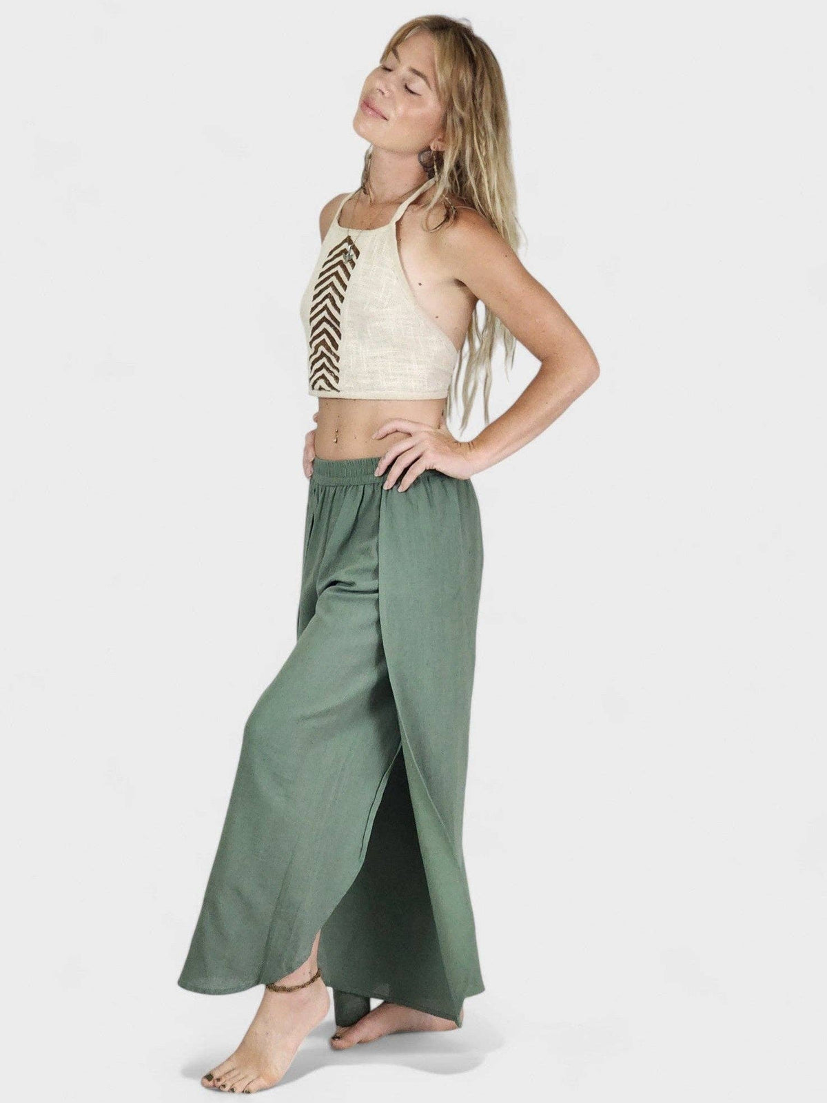 Jute Fly Away Trousers (Sage)