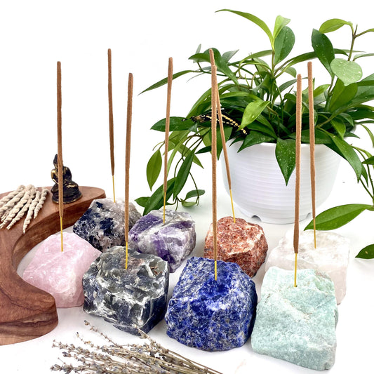 Rough Stone Crystal Incense Holder