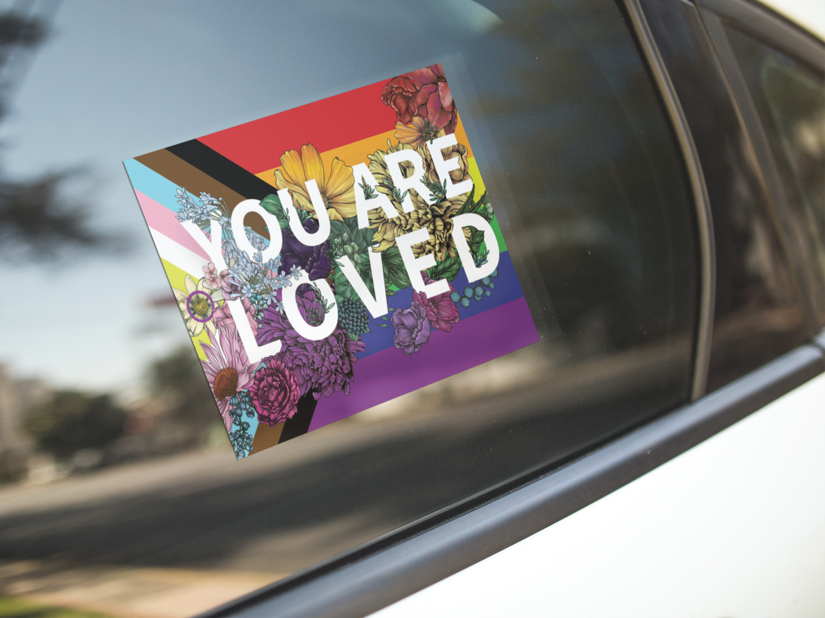 You Are Loved Sticker | LGBTQ Pride Gifts | Pride Flag Decal
