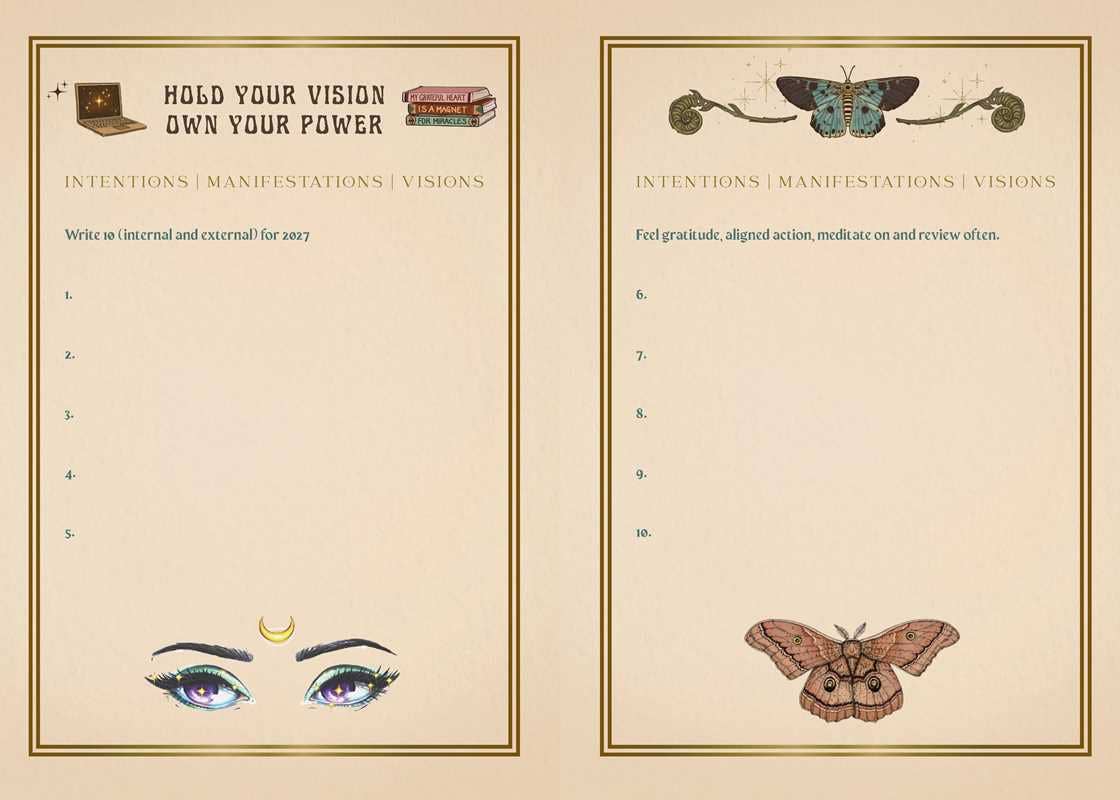 2027 Manifest Your Dreams Planner Calendar by Alexis Rakun