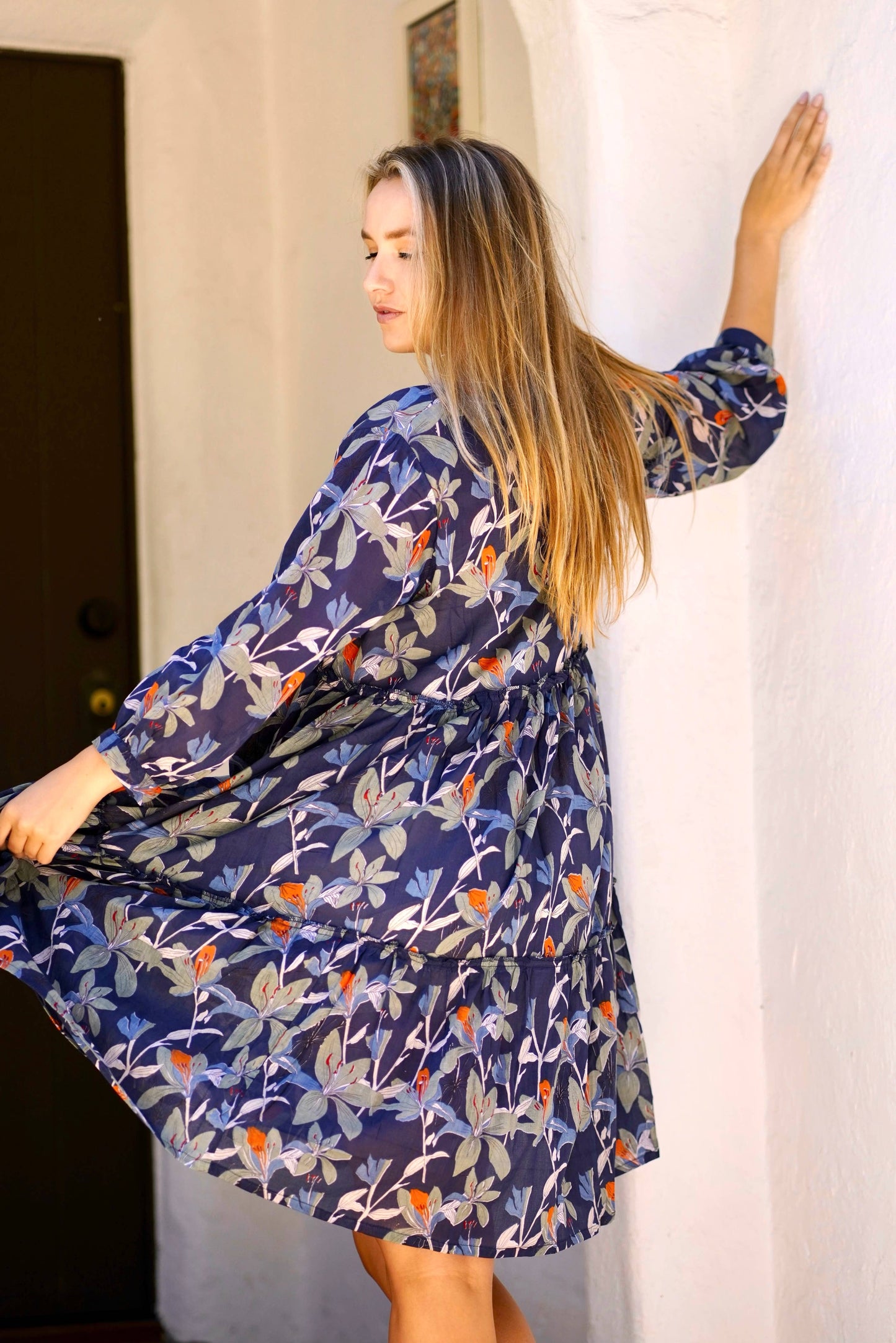 Camby Dress Navy Floral