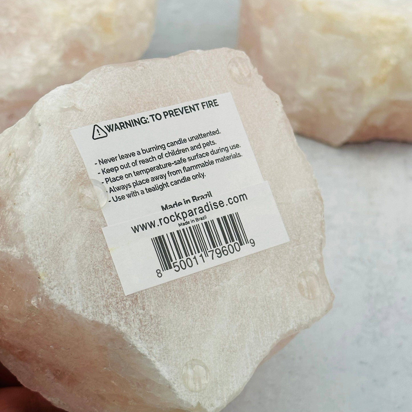 Rose Quartz Crystal Candle Holder