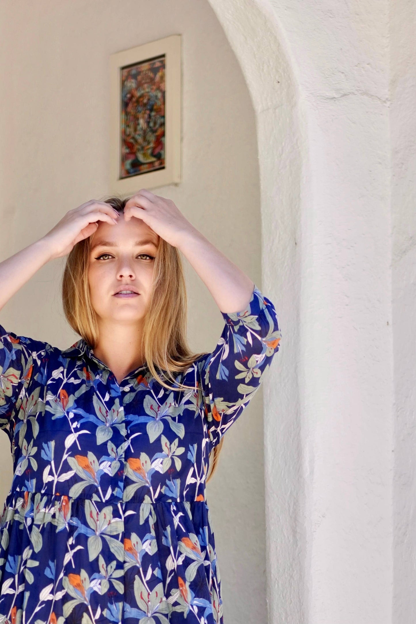 Camby Dress Navy Floral