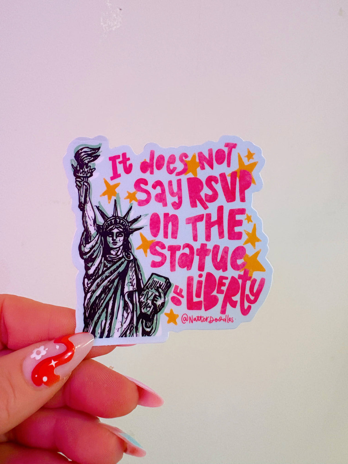 Does Not Say RSVP on the Statue of Liberty Clueless Sticker
