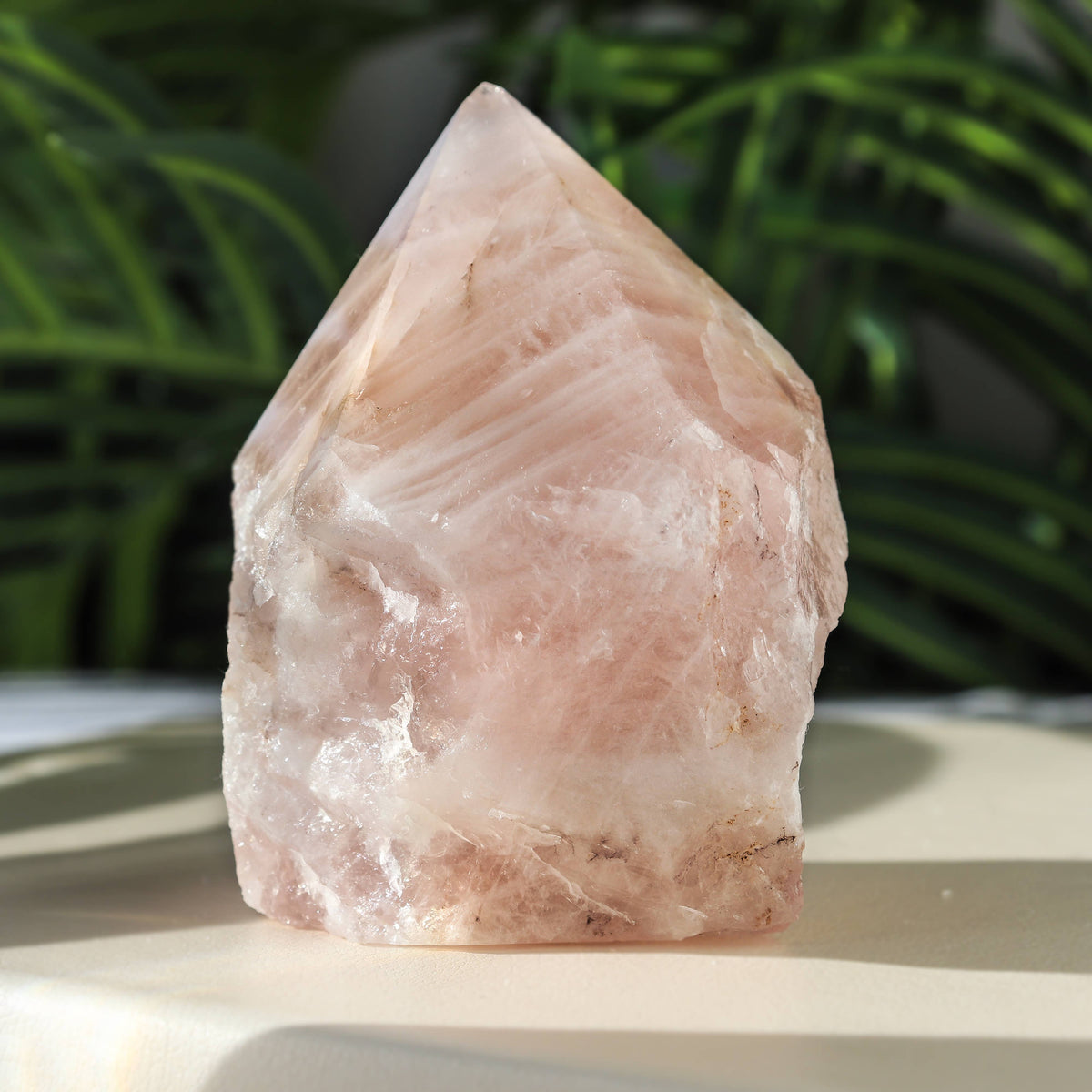Rose Quartz Point Base Cut