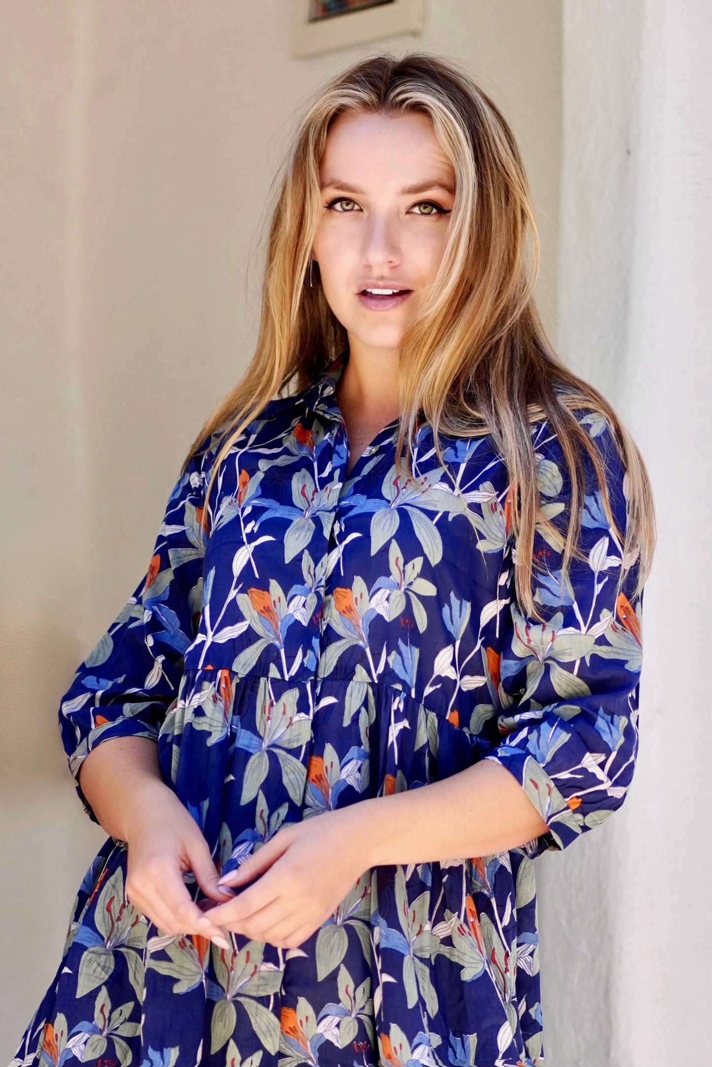 Camby Dress Navy Floral