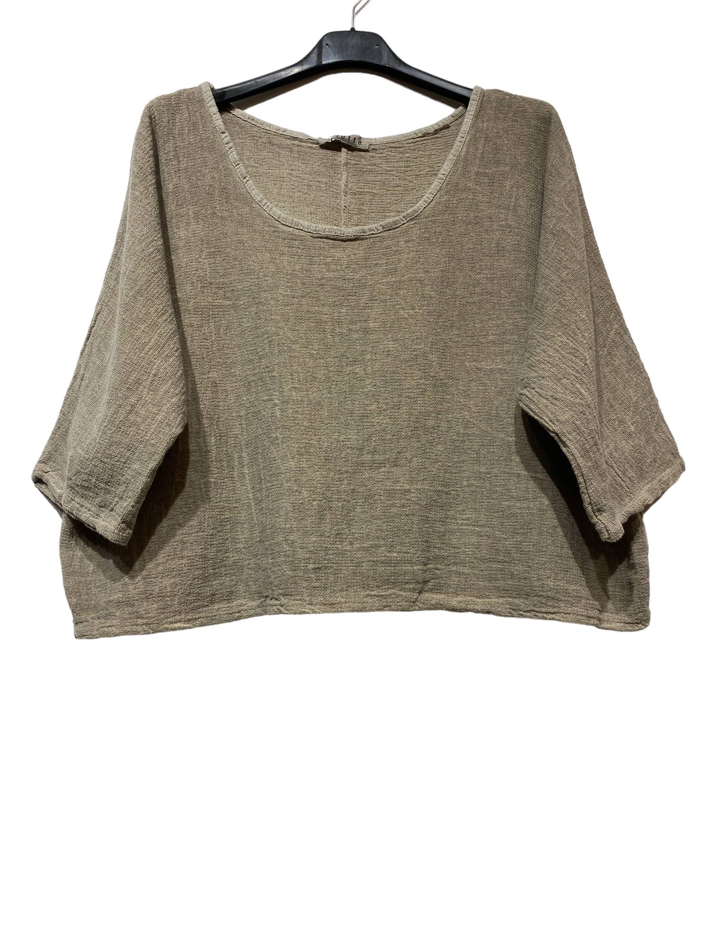1973 INGRID WOMEN'S COTTON LINEN CROP TOP